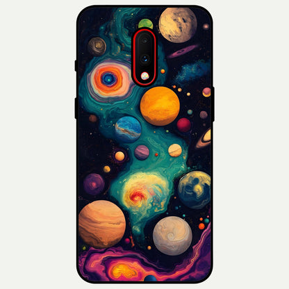  Cosmic Planet Journey Glass Case For OnePlus 7 back cover – full design glossy printed glass finish