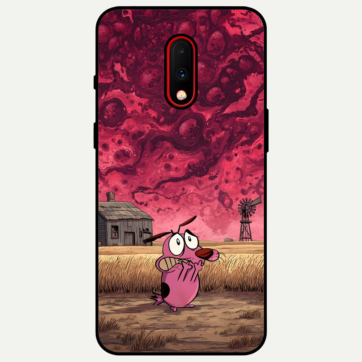  Courage Under Sky Glass Case For OnePlus 7 back cover – full design glossy printed glass finish