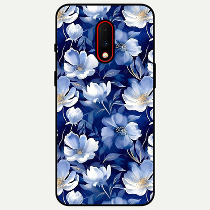  Cute Floral Patterns Glass Case For OnePlus 7 back cover – full design glossy printed glass finish