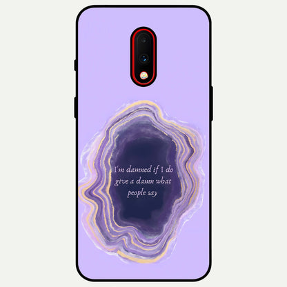  Damned People Quote Glass Case For OnePlus 7 back cover – full design glossy printed glass finish
