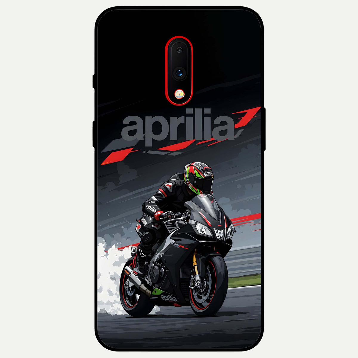  Dark Aprilla Glass Case For OnePlus 7 back cover – full design glossy printed glass finish