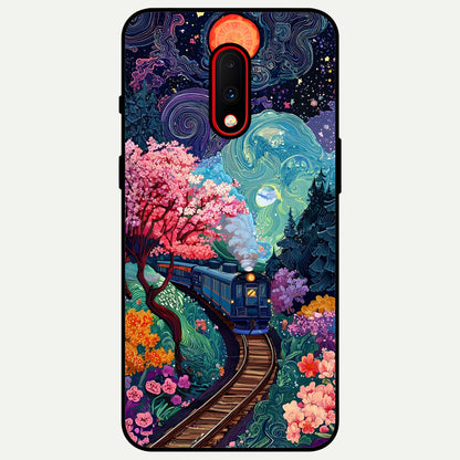  Digital Art Glass Case For OnePlus 7 back cover – full design glossy printed glass finish