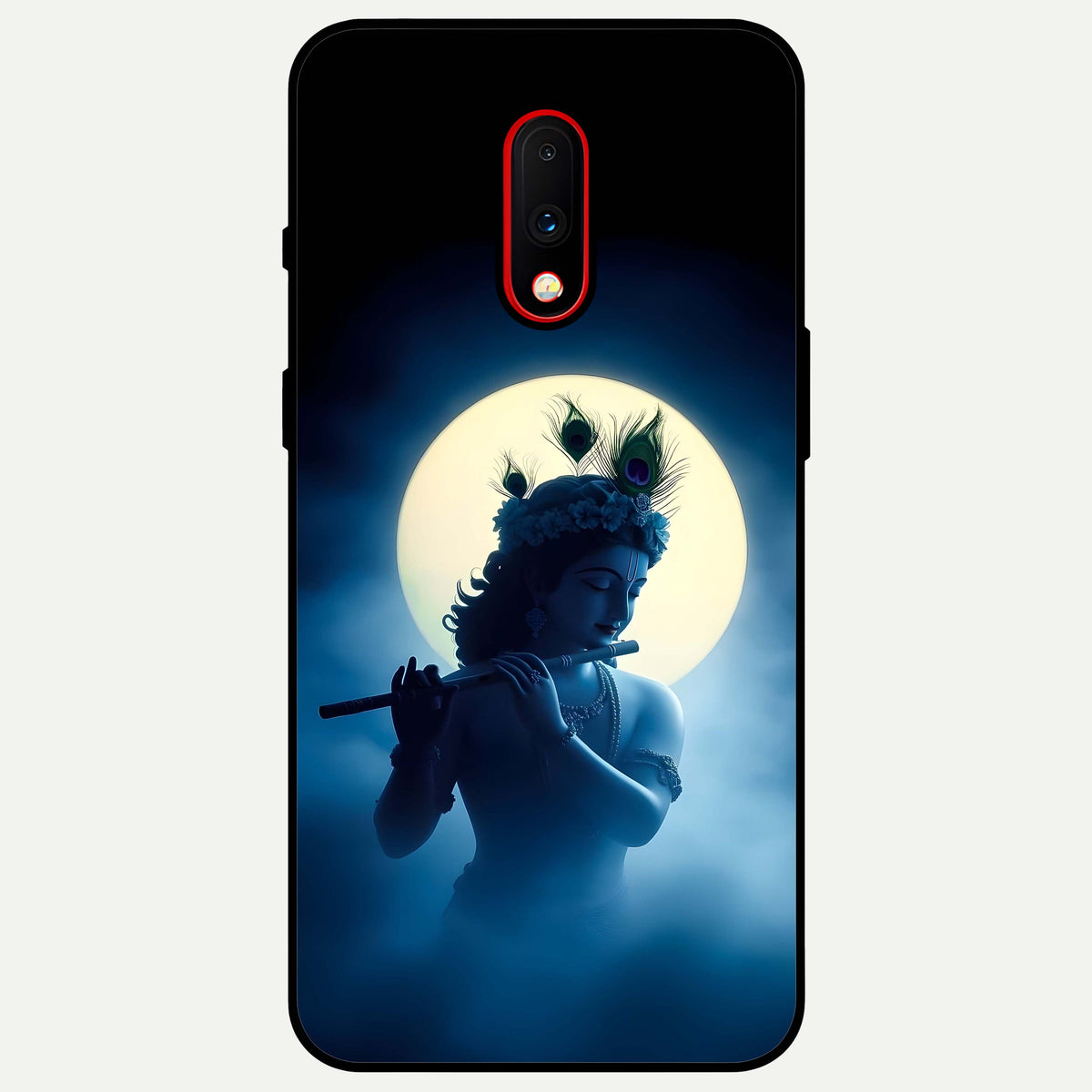  Divine Moon Flute Glass Case For OnePlus 7 back cover – full design glossy printed glass finish