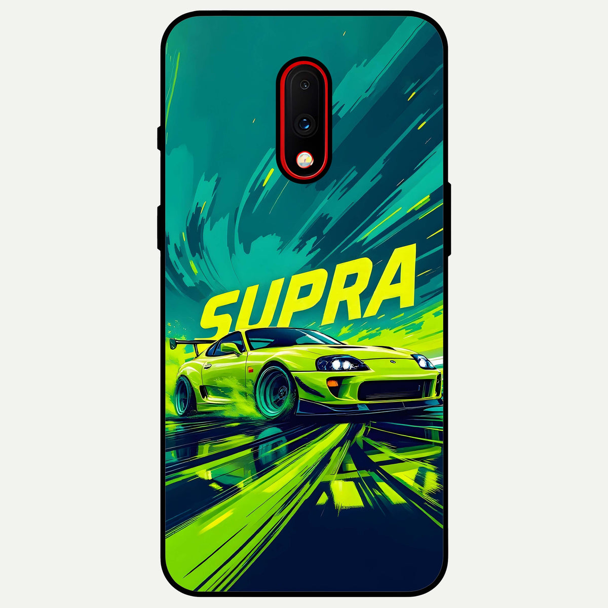 Electric Supra Thunder Glass Case For OnePlus 7 back cover – full design glossy printed glass finish