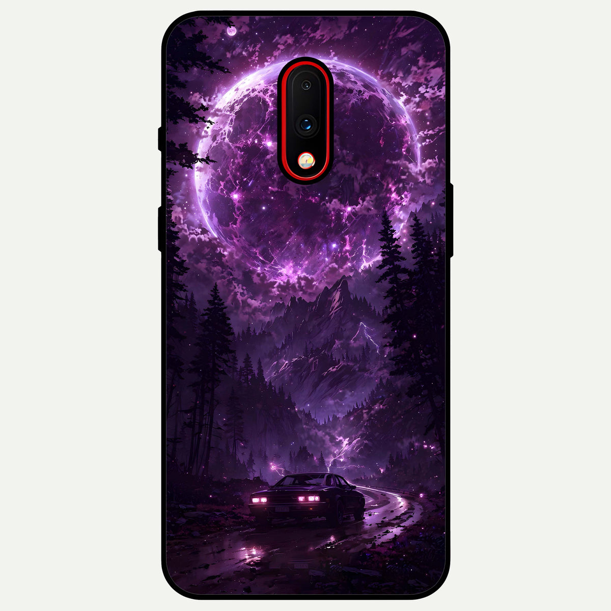  Eternal Cosmic Drive Glass Case For OnePlus 7 back cover – full design glossy printed glass finish