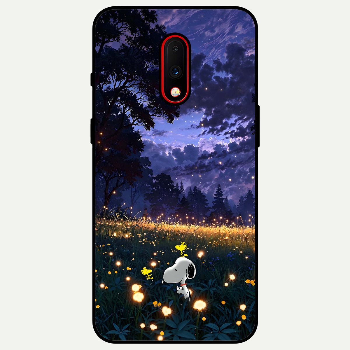  Firefly Meadow Magic Glass Case For OnePlus 7 back cover – full design glossy printed glass finish