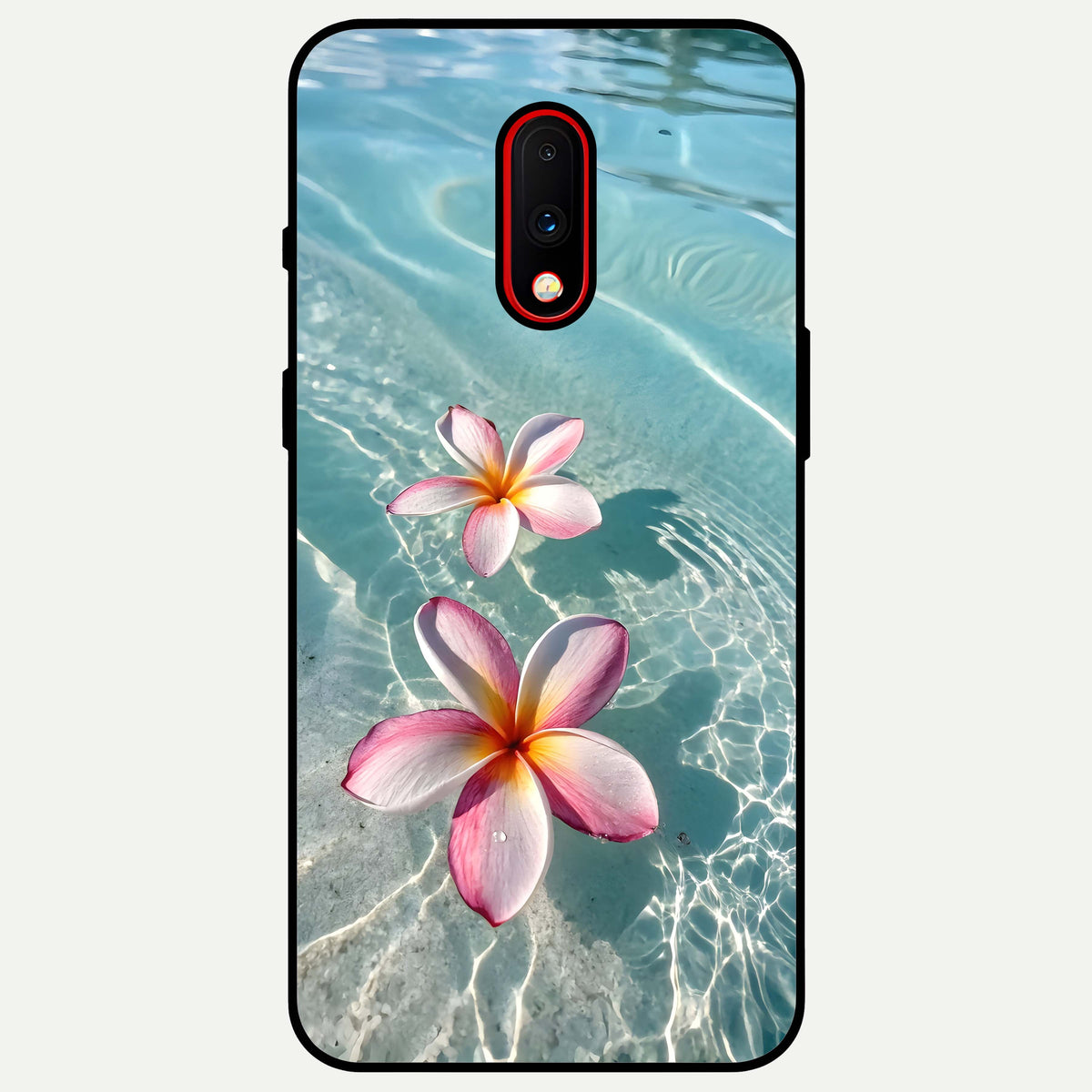  Floating Bloom Bliss Glass Case For OnePlus 7 back cover – full design glossy printed glass finish