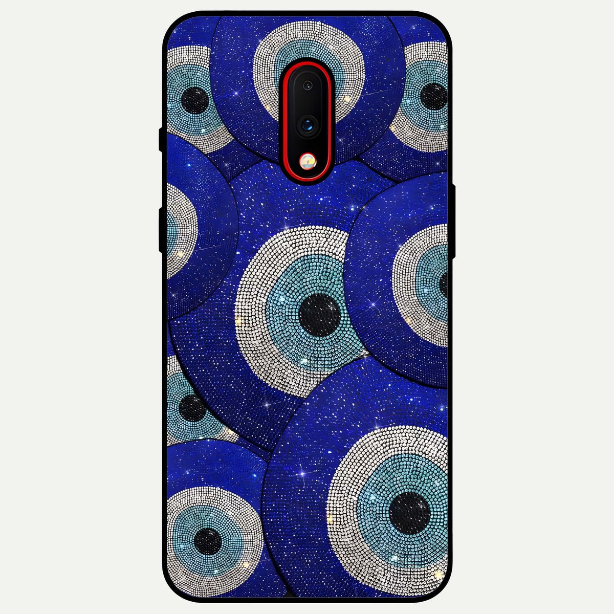  Galaxy Eye Flow Glass Case For OnePlus 7 back cover – full design glossy printed glass finish