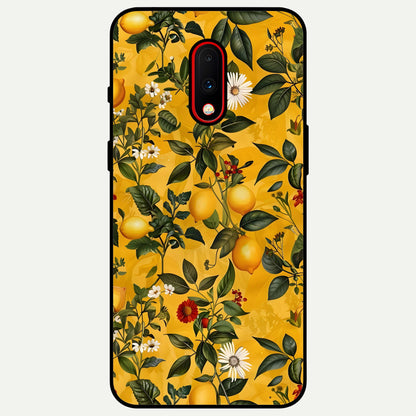  Golden Lemon Field Glass Case For OnePlus 7 back cover – full design glossy printed glass finish