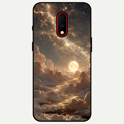  Golden Sky Dream Glass Case For OnePlus 7 back cover – full design glossy printed glass finish