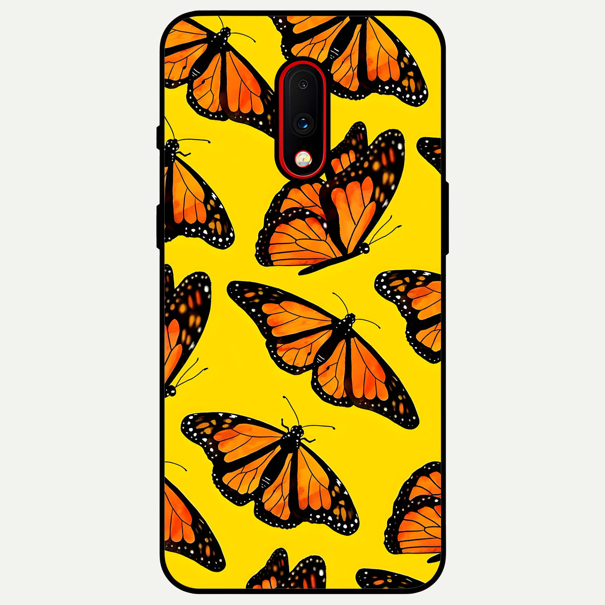  Golden Wing Flight Glass Case For OnePlus 7 back cover – full design glossy printed glass finish