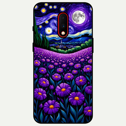  Lavender Moon Field Glass Case For OnePlus 7 back cover – full design glossy printed glass finish