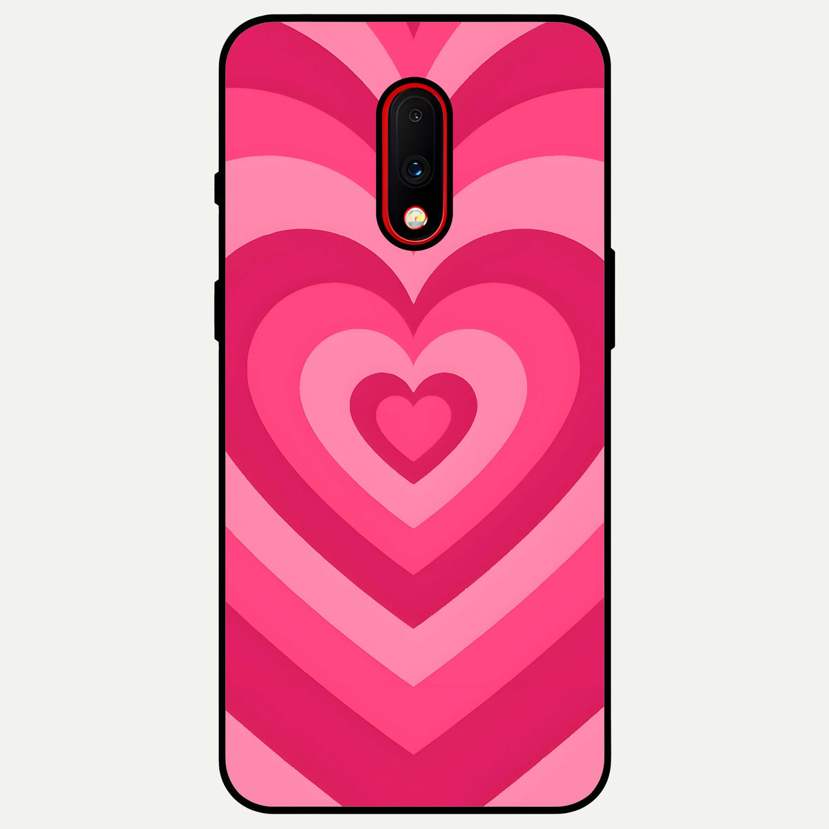  Layered Love Hearts Glass Case For OnePlus 7 back cover – full design glossy printed glass finish
