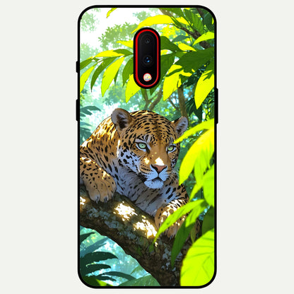  Leopard in Jungle Glass Case For OnePlus 7 back cover – full design glossy printed glass finish