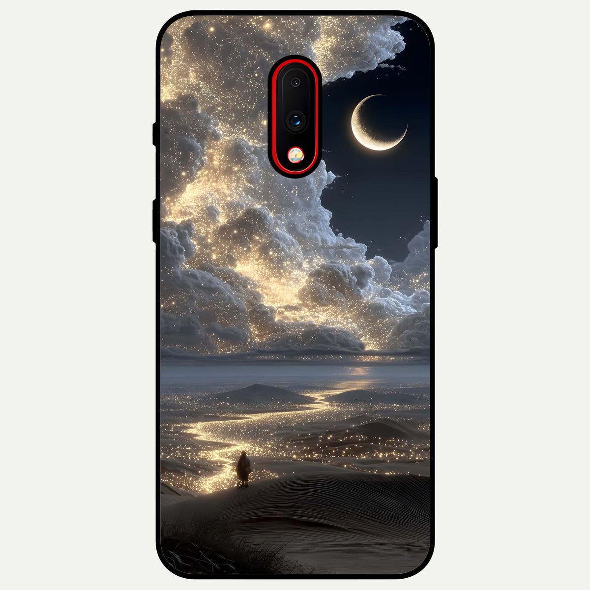  Moonlight Spark Path Glass Case For OnePlus 7 back cover – full design glossy printed glass finish