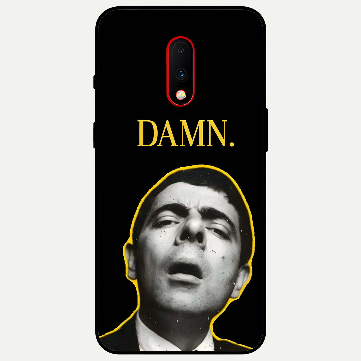  Mr Bean Damn Glass Case For OnePlus 7 back cover – full design glossy printed glass finish