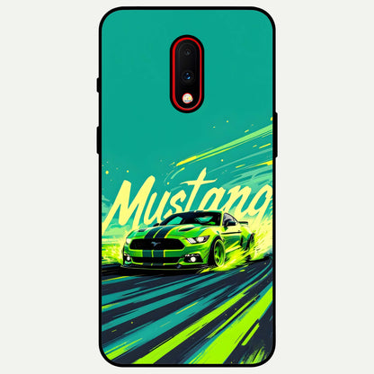  Mustang Bang Glass Case For OnePlus 7 back cover – full design glossy printed glass finish