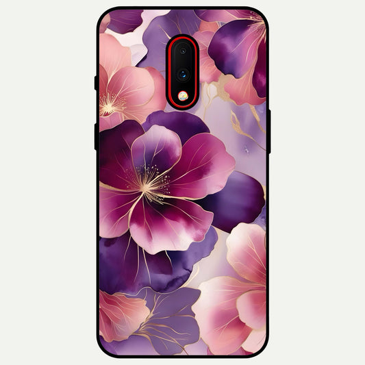  Pink Bouquet Florals Glass Case For OnePlus 7 back cover – full design glossy printed glass finish