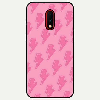  Pink Moo Magic Glass Case For OnePlus 7 back cover – full design glossy printed glass finish