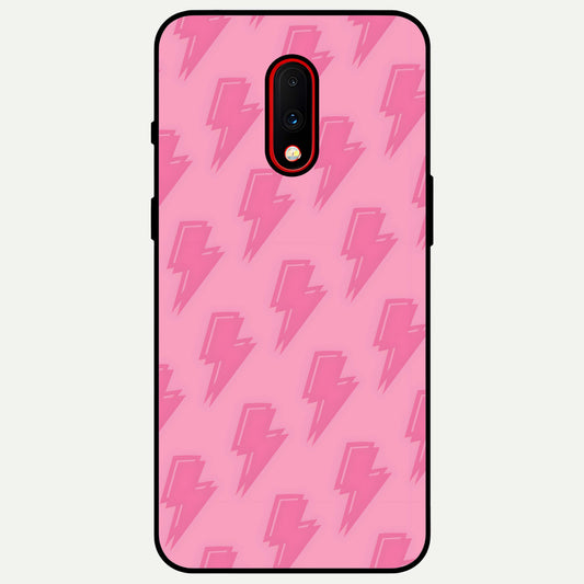 Pink Moo Magic Glass Case For OnePlus 7 back cover – full design glossy printed glass finish