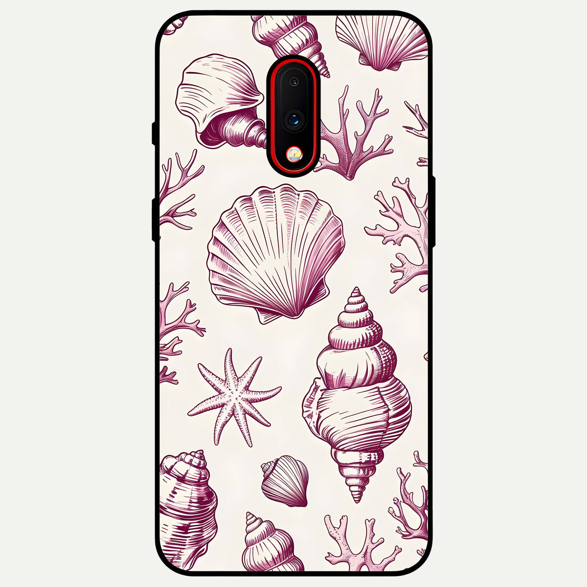  Pink Power Sparks Glass Case For OnePlus 7 back cover – full design glossy printed glass finish