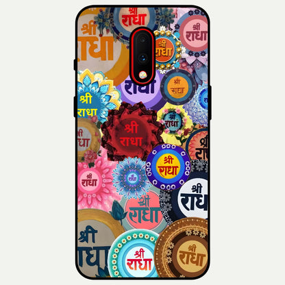  Radha Divine Bloom Glass Case For OnePlus 7 back cover – full design glossy printed glass finish