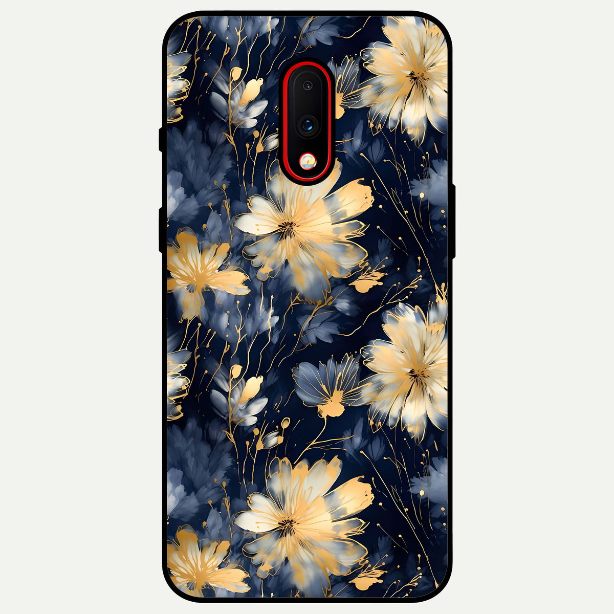  Royal Petal Dream Glass Case For OnePlus 7 back cover – full design glossy printed glass finish