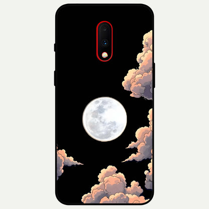  Shade Cloud Moon Glass Case For OnePlus 7 back cover – full design glossy printed glass finish