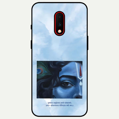  Spiritual Krishna Glass Case For OnePlus 7 back cover – full design glossy printed glass finish
