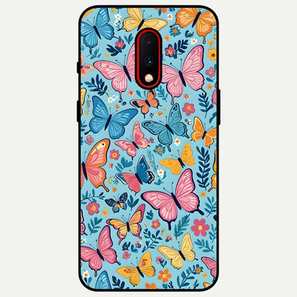  Spring Wing Garden Glass Case For OnePlus 7 back cover – full design glossy printed glass finish