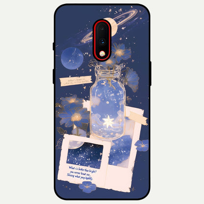 Starlit Cosmic Jar Glass Case For OnePlus 7 back cover – full design glossy printed glass finish