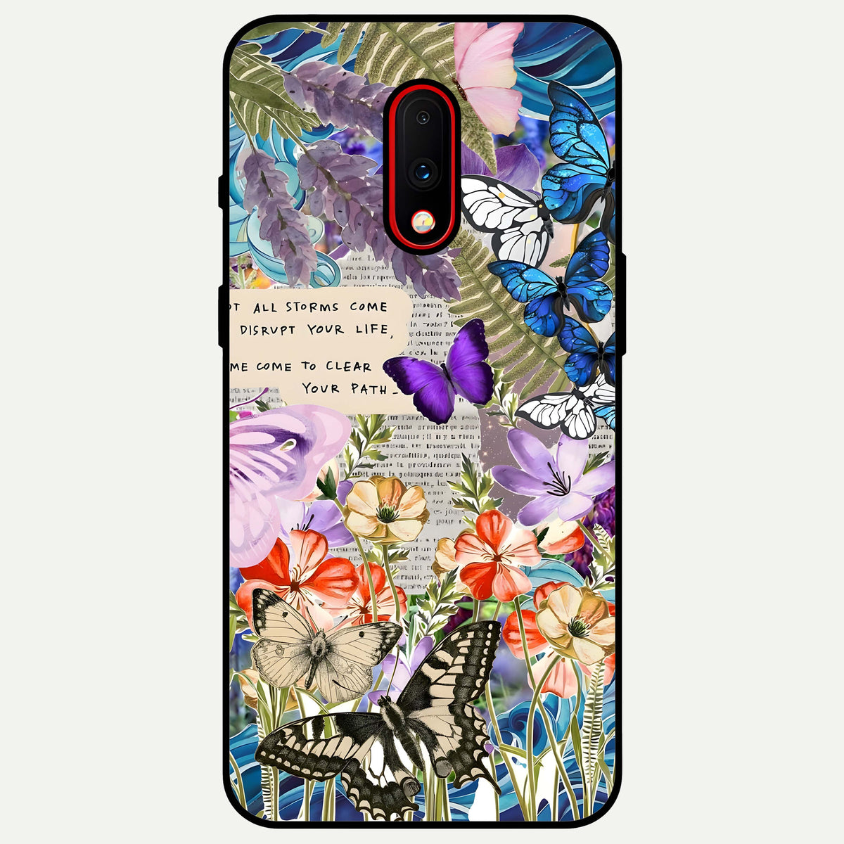  Storm Path Bloom Glass Case For OnePlus 7 back cover – full design glossy printed glass finish