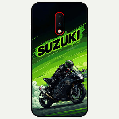  Suzuki Speed Beast Glass Case For OnePlus 7 back cover – full design glossy printed glass finish