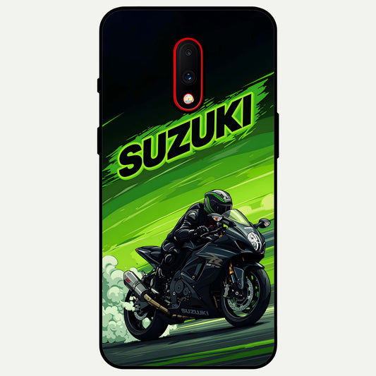  Suzuki Speed Beast Glass Case For OnePlus 7 back cover – full design glossy printed glass finish