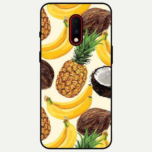  Tropical Fruit Mood Glass Case For OnePlus 7 back cover – full design glossy printed glass finish