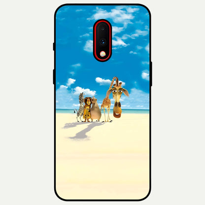  Tropical Fun Squad Glass Case For OnePlus 7 back cover – full design glossy printed glass finish