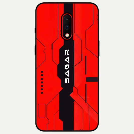  Voltage Rise CYBERPUNK Custom Name Glass Case For OnePlus 7 back cover – personalized glossy printed glass finish