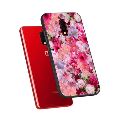  Bloom Crush Fantasy phone case For OnePlus 7 showing premium glass back cover with detailed artwork