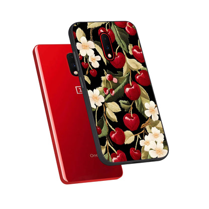  Blooming Spendor Bird phone case For OnePlus 7 showing premium glass back cover with detailed artwork