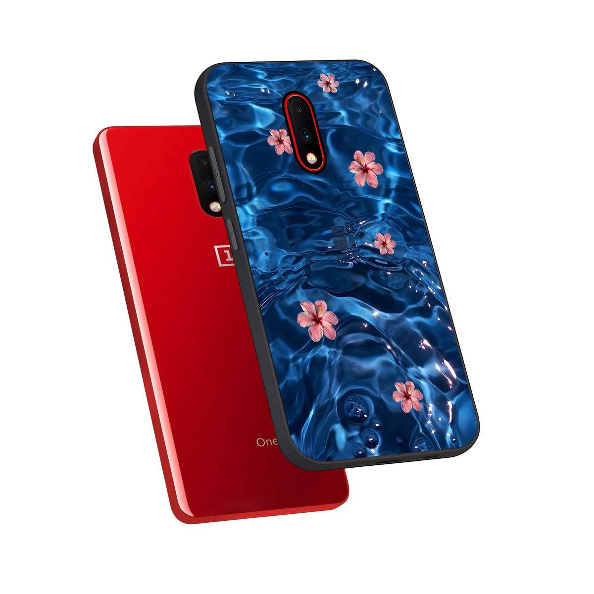  Bloom Thread Art phone case For OnePlus 7 showing premium glass back cover with detailed artwork