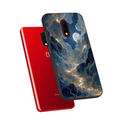  Celestial Cloud Road phone case For OnePlus 7 showing premium glass back cover with detailed artwork