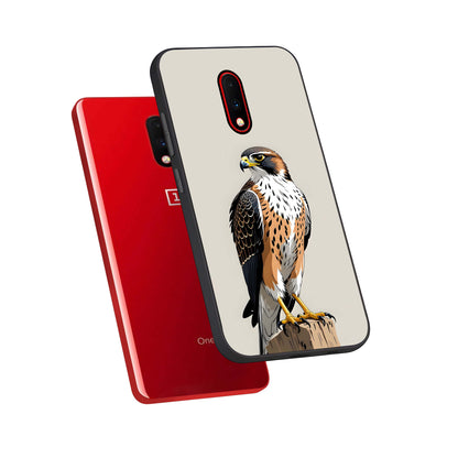  Clever Eagle phone case For OnePlus 7 showing premium glass back cover with detailed artwork