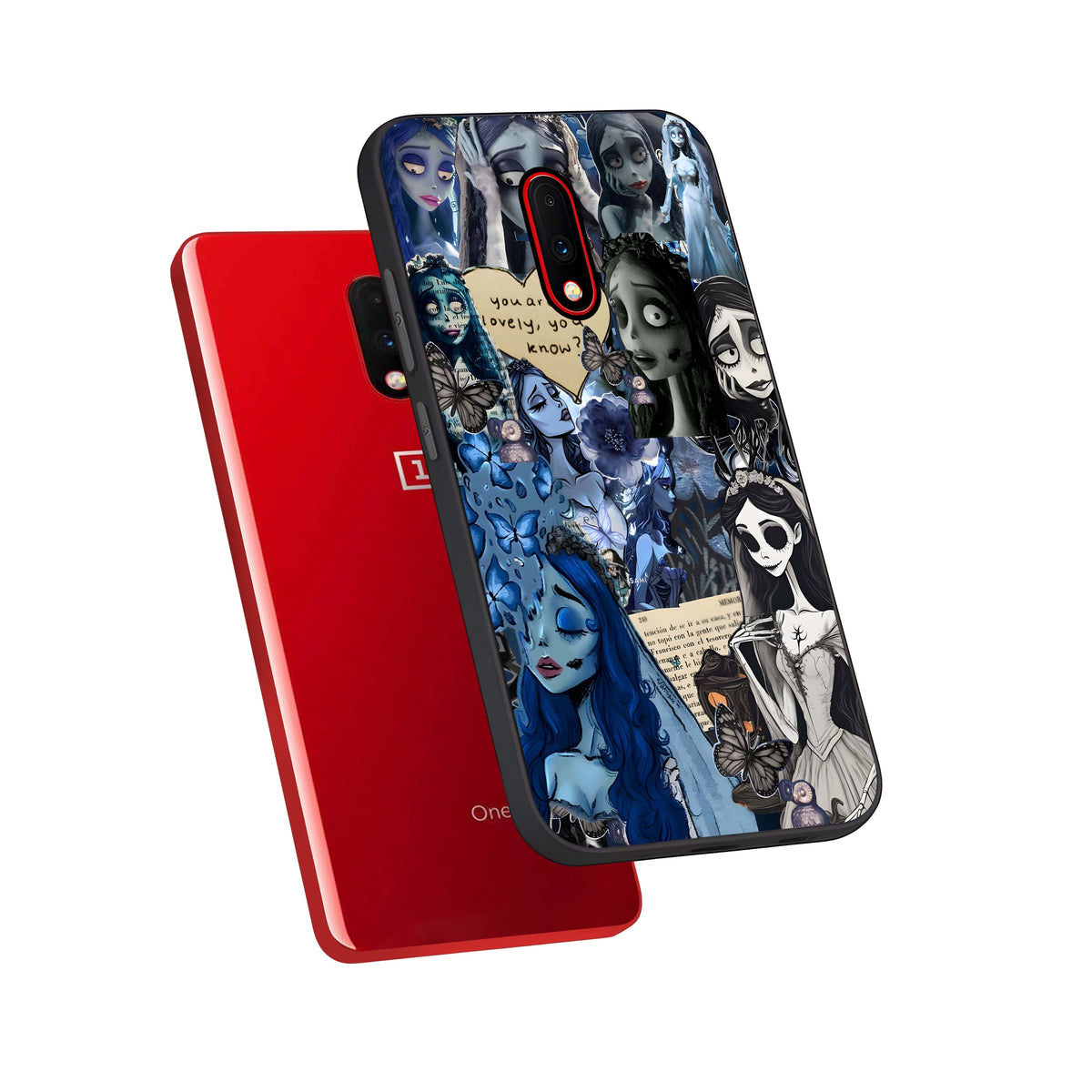  Corpse Bride Posters phone case For OnePlus 7 showing premium glass back cover with detailed artwork