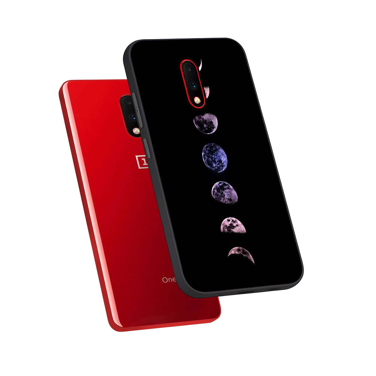  Crimson All Planets phone case For OnePlus 7 showing premium glass back cover with detailed artwork