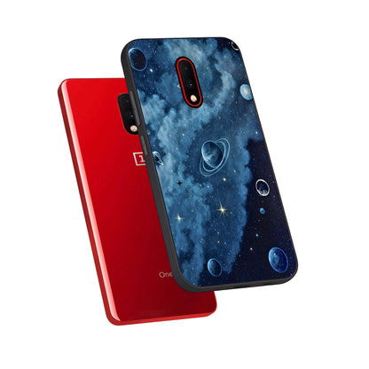  Galaxy Dream Space phone case For OnePlus 7 showing premium glass back cover with detailed artwork
