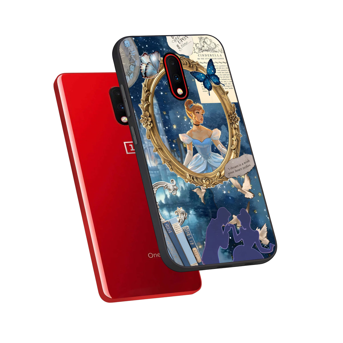  Midnight Queen phone case For OnePlus 7 showing premium glass back cover with detailed artwork