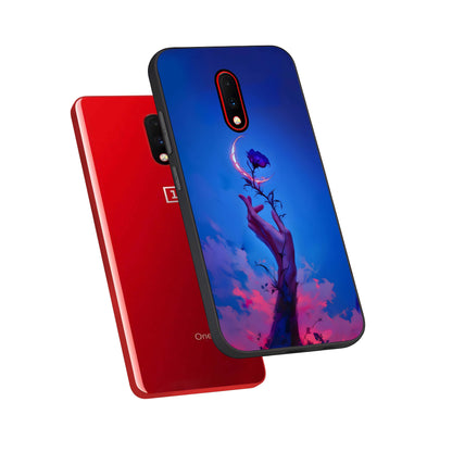  Mystic Hand phone case For OnePlus 7 showing premium glass back cover with detailed artwork