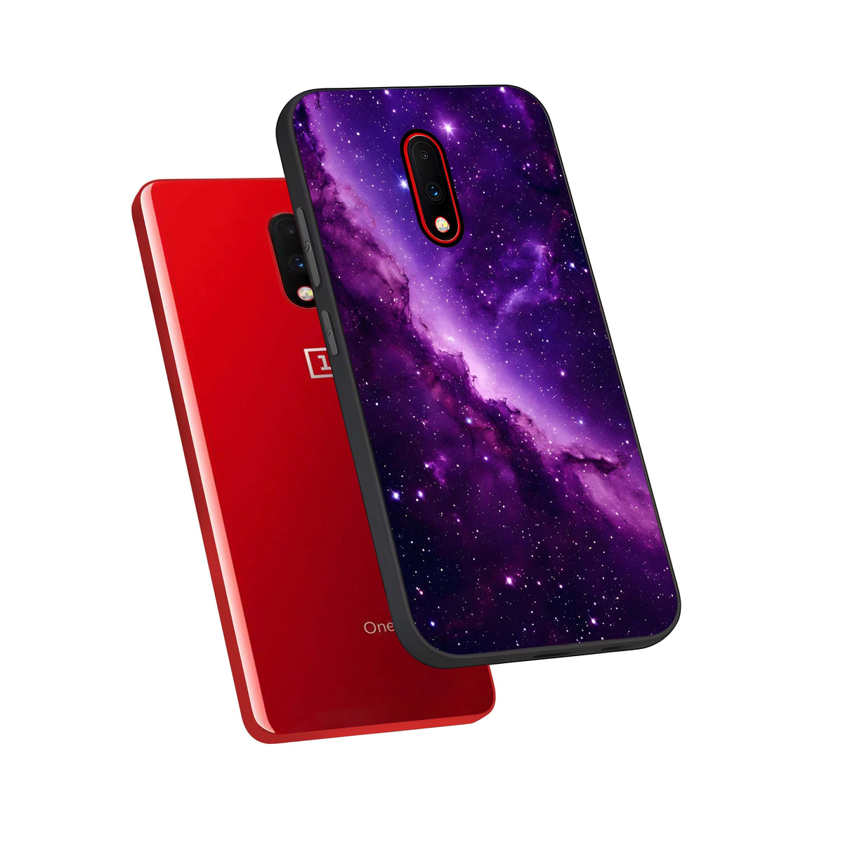  Purple Shade Sky phone case For OnePlus 7 showing premium glass back cover with detailed artwork