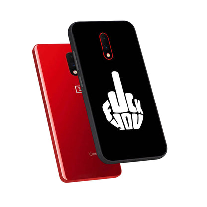  Rebel Mode On phone case For OnePlus 7 showing premium glass back cover with detailed artwork