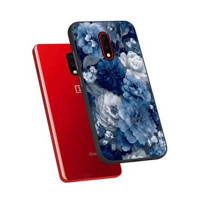  Royal Bloom Garden phone case For OnePlus 7 showing premium glass back cover with detailed artwork